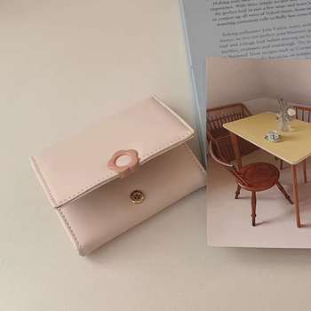 Portofel dama slim, trifold din poliester cu căptușeală PU, brand Unique, stil matur