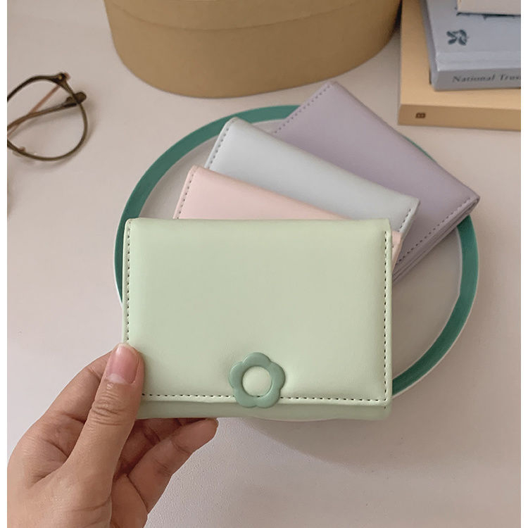 Portofel dama slim, trifold din poliester cu căptușeală PU, brand Unique, stil matur