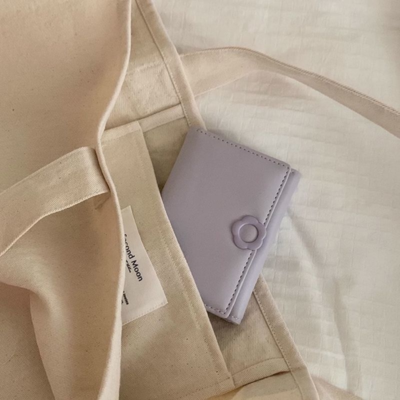 Portofel dama slim, trifold din poliester cu căptușeală PU, brand Unique, stil matur