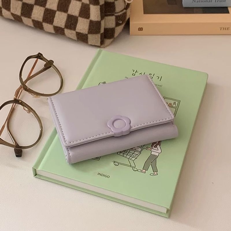 Portofel dama slim, trifold din poliester cu căptușeală PU, brand Unique, stil matur