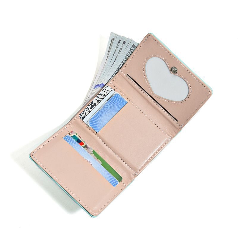 Portofel dama slim, trifold din poliester cu căptușeală PU, brand Unique, stil matur