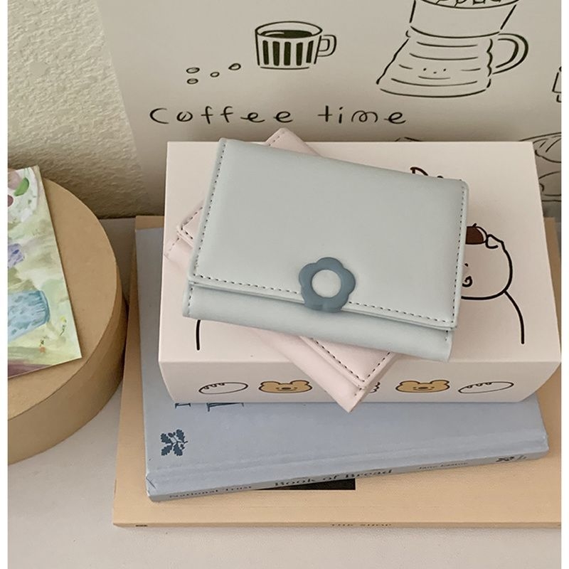 Portofel dama slim, trifold din poliester cu căptușeală PU, brand Unique, stil matur