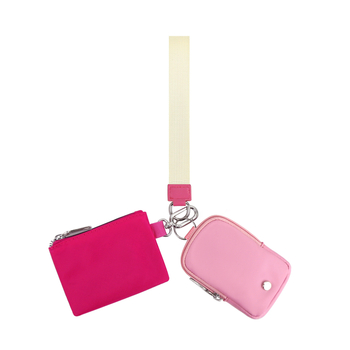 Portofel pentru monede, nylon, formă pătrată verticală, deschidere cu fermoar, căptușeală poliester, stil urban minimalist