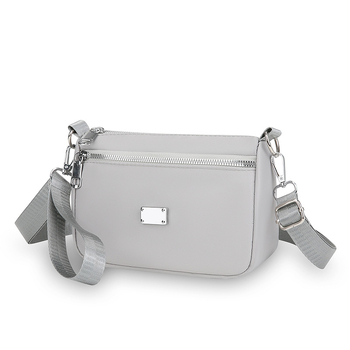 Nylon crossbody torba, gradski minimalistički stil, horizontalni kvadratni oblik, zatvarač, unutarnja džep s zatvaračem