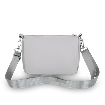 Nylon crossbody torba, gradski minimalistički stil, horizontalni kvadratni oblik, zatvarač, unutarnja džep s zatvaračem