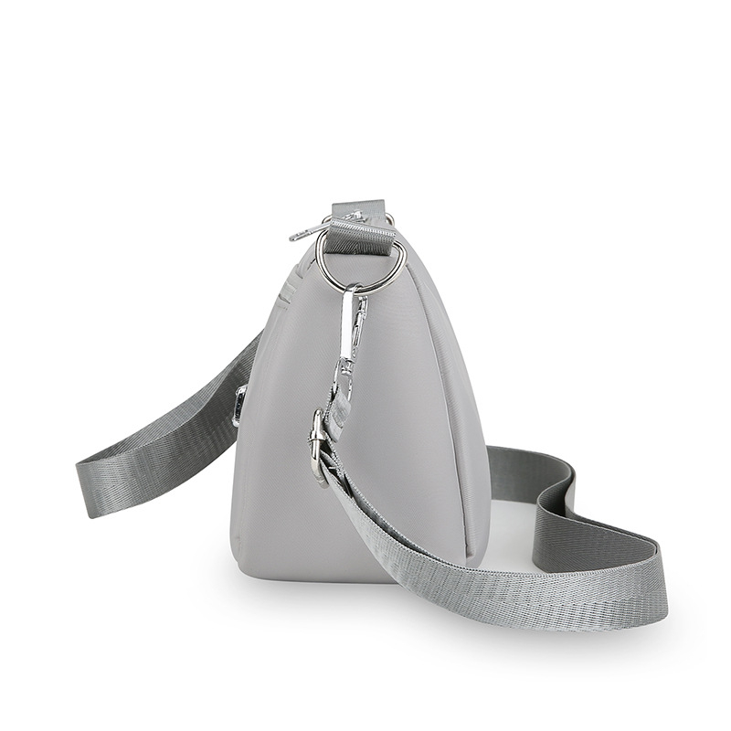 Nylon crossbody torba, gradski minimalistički stil, horizontalni kvadratni oblik, zatvarač, unutarnja džep s zatvaračem