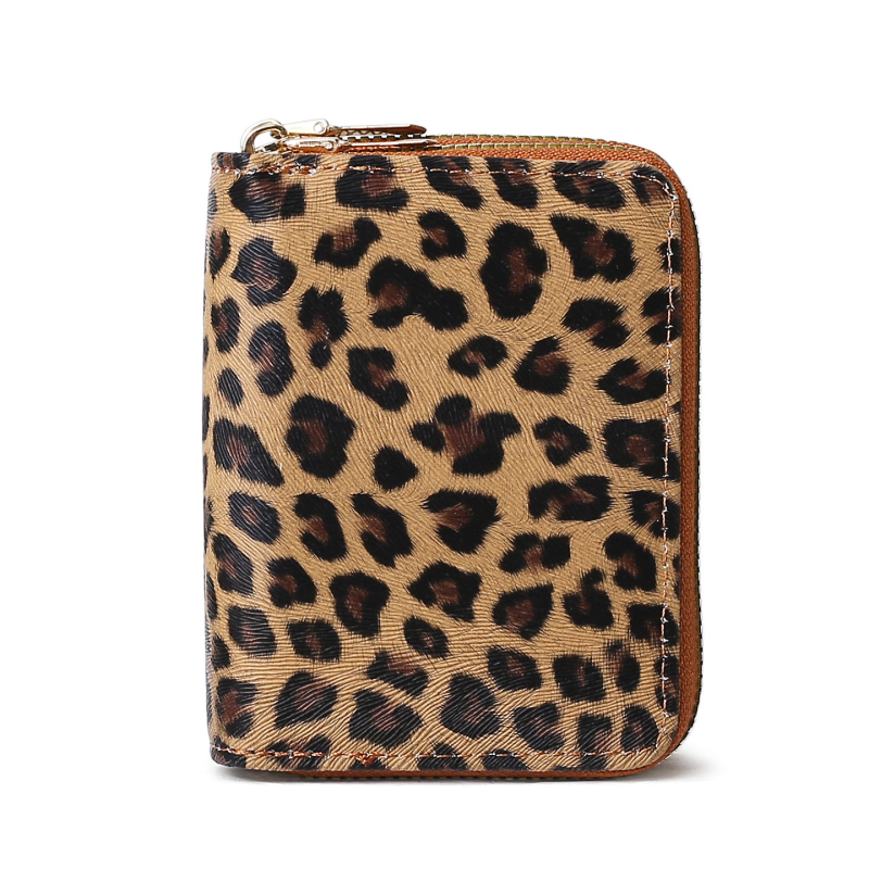 Novčanik za kovance s leopardim uzorkom, PU, unisex, podstava od sintetičke kože, proširivo skladištenje
