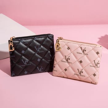 Novčanik za kovanice Ultra-light PU, 1 presavijanje, podstava od poliestera, svjež i sladak stil, unisex za svakodnevnu upotrebu