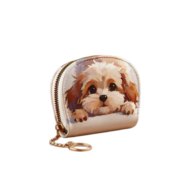 Novčanik za novčiće s životinjskim uzorkom, PU materijal, gradski minimalistički stil, za žene, Tidalstyle