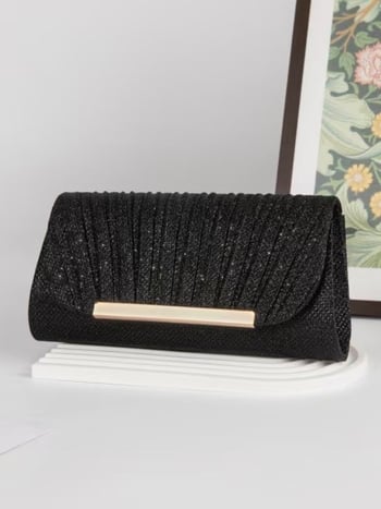 Mini horizontalno kvadratna clutch torbica s magnetskom kopčom, sintetička vlakna, poliester podstava, unutarnji pretinac za telefon i osobnu iskaznicu
