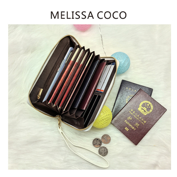 Melissacoco PU dugi ženski novčanik – organizator u stilu akordeona, velik kapacitet, zatvarač, podstava od sintetičke kože