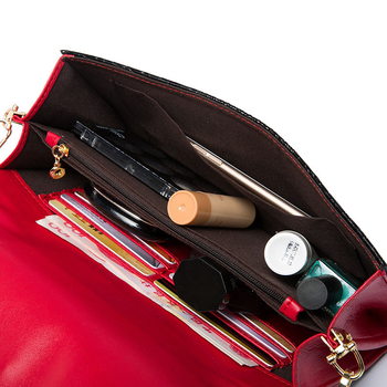 Prava kožna clutch torba, omotnica s poklopcem, magnetsko zatvaranje, dvostruka goveđa koža, unutarnji džepovi sa zipom, džep za telefon i ID