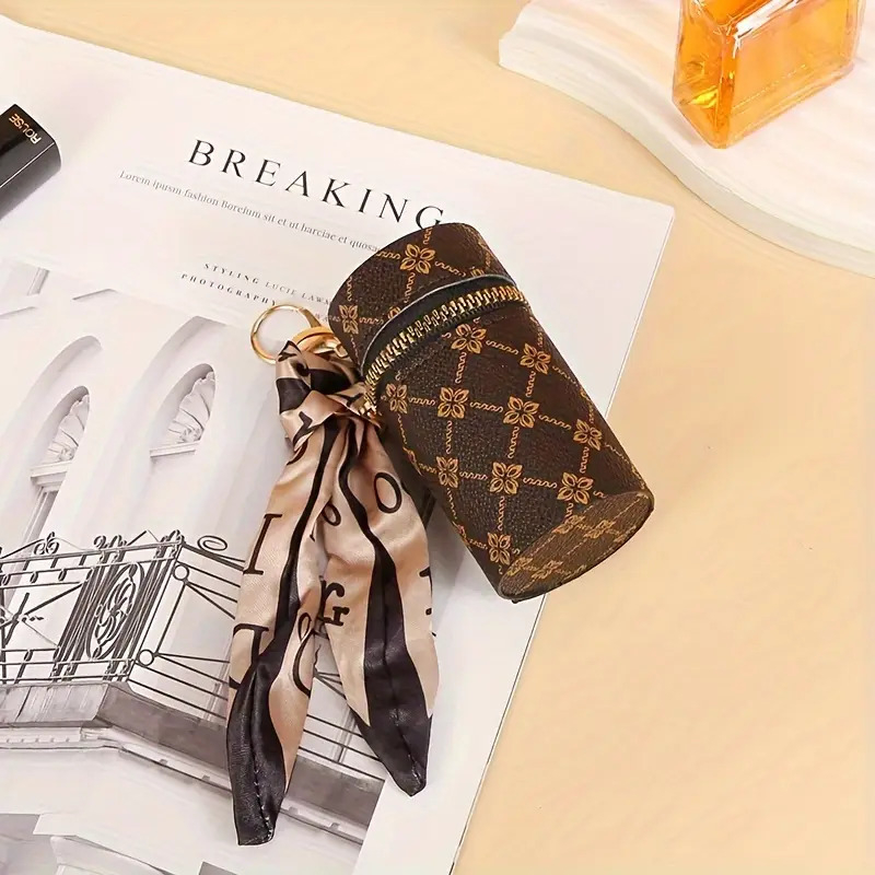 Huizhuo Portofel pentru monede, PU, imprimeu floral, primăvara 2024, pentru uz zilnic, spațiu de depozitare