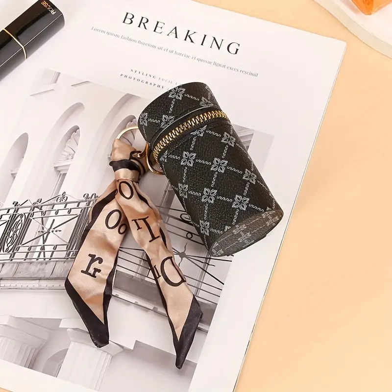 Huizhuo Portofel pentru monede, PU, imprimeu floral, primăvara 2024, pentru uz zilnic, spațiu de depozitare