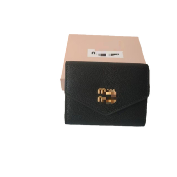 Γυναικεία θήκη καρτών και πορτοφόλι κερμάτων από γνήσιο δέρμα, τριπλής πτυχής σχεδίαση, PU υφή δέρματος, ultra-light καθημερινό πορτοφόλι, Φθινόπωρο 2024