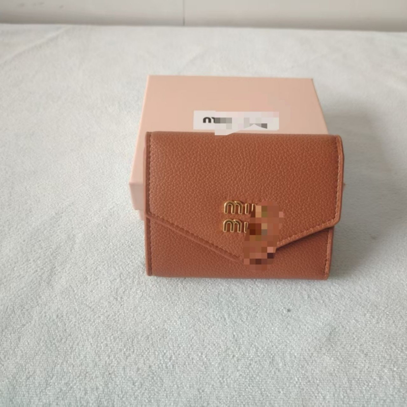 Γυναικεία θήκη καρτών και πορτοφόλι κερμάτων από γνήσιο δέρμα, τριπλής πτυχής σχεδίαση, PU υφή δέρματος, ultra-light καθημερινό πορτοφόλι, Φθινόπωρο 2024