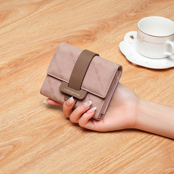 Portofel pliabil pentru femei cu mai multe compartimente pentru carduri, ultra ușor, piele sintetică din microfibră, stil street fashion, model floral, căptușeală PU, toamna 2025