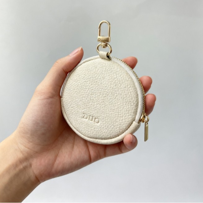 Kružna novčanik s zipom za kovance, PU materijal, pretinac za slušalice, unisex
