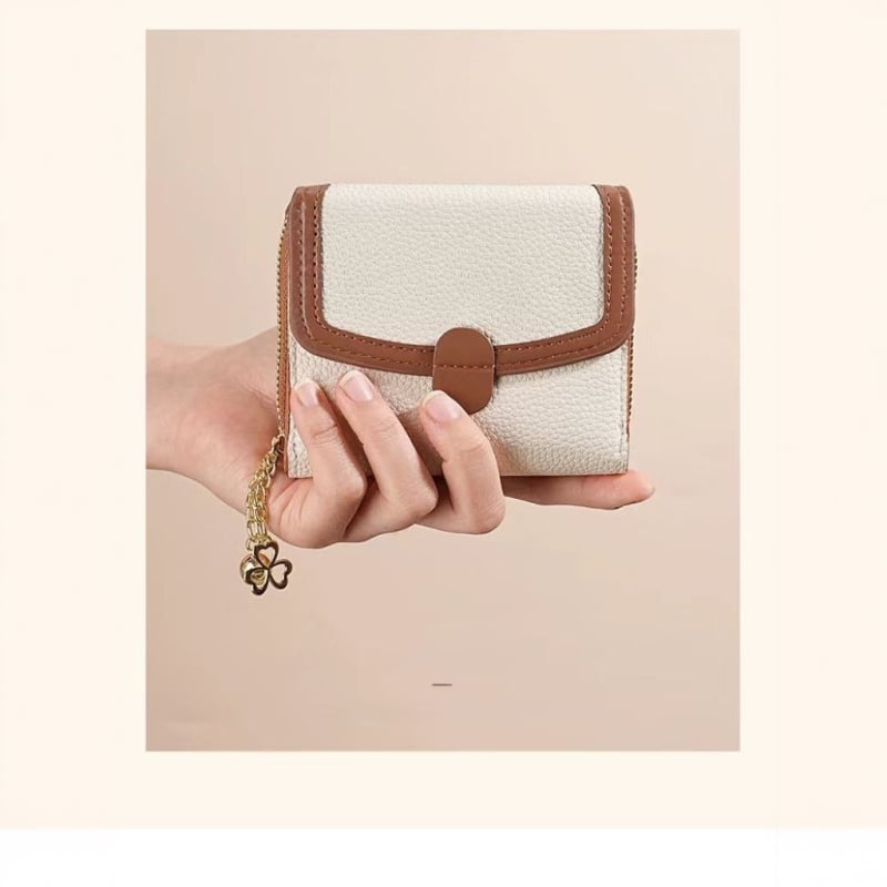 Γυναικείος διπλωτός πορτοφόλι από PU δέρμα, αστική λιτή σχεδίαση, επένδυση από συνθετικό δέρμα, Άνοιξη 2025, διευρυμένη χωρητικότητα