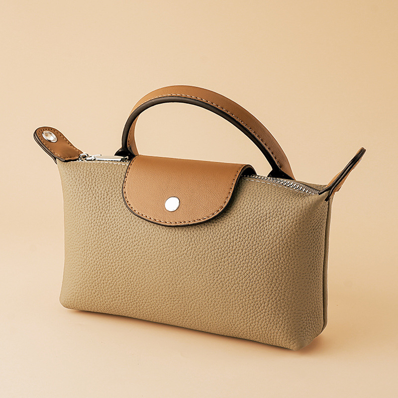 Ženska kožna torbica za telefon s naramenicom preko tijela, kvadratnog oblika, prava koža, gornji sloj teleće kože, višenamjenski novčanik