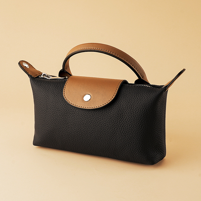 Ženska kožna torbica za telefon s naramenicom preko tijela, kvadratnog oblika, prava koža, gornji sloj teleće kože, višenamjenski novčanik