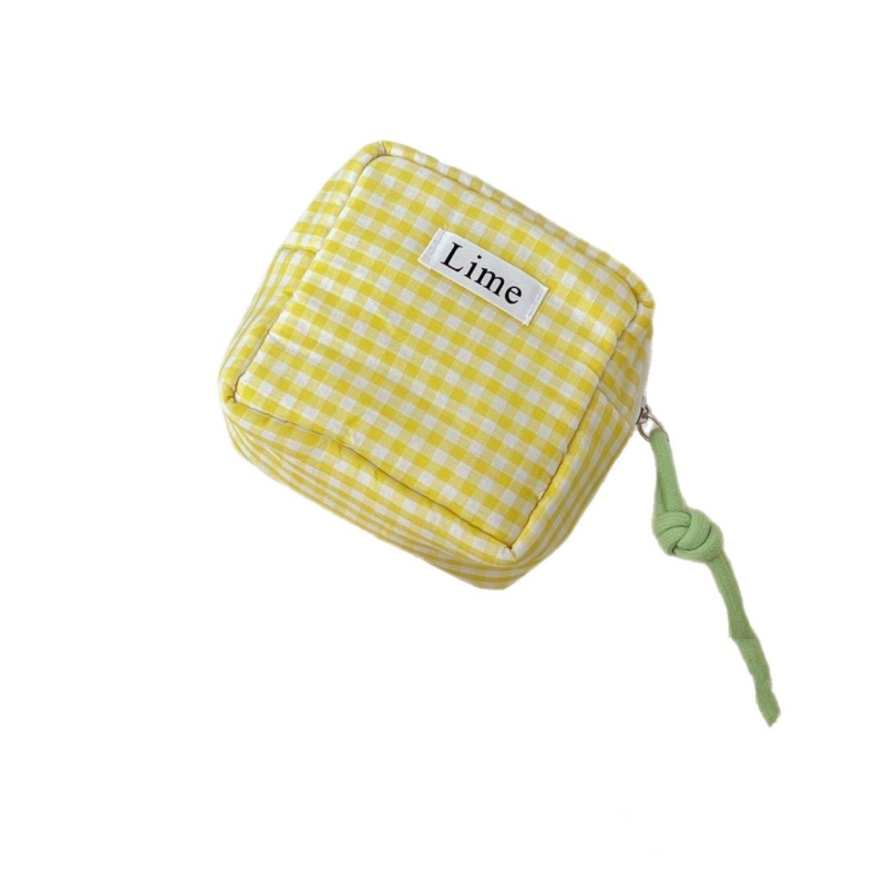 Portofel pentru monede din pânză, unisex, model în dungi, căptușeală poliester-cotton