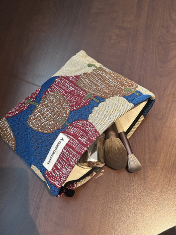 Geantă de cosmetică și igienă, stil asexual, poliester, căptușeală din pânză, formă pătrată orizontală, fermoar