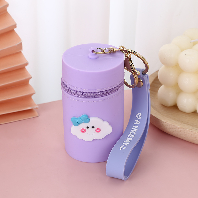 Silikonska torbica za novčiće s anime uzorkom, gradski minimalizam, unisex, vodootporna i ultra lagana