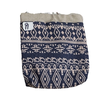 Lanena mini torbica s cvjetnim uzorkom, unisex, podstavljena pamukom, za novčiće, ključeve i kartice