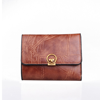 Portofel dama din PU piele, cu model animal, stil coreean, închidere cu capac, compartiment pentru bancnote, buzunar pentru monede și compartimente pentru carduri