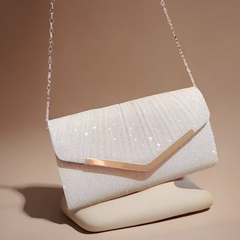 Večernja clutch torbica — gradski minimalistički stil, poliester, horizontalno kvadratnog oblika, magnetsko zatvaranje, ID džep