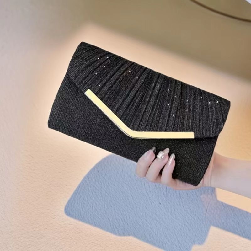 Večernja clutch torbica — gradski minimalistički stil, poliester, horizontalno kvadratnog oblika, magnetsko zatvaranje, ID džep