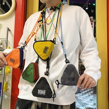 Portofel pentru monede, Nylon, model cu litere, stil urban, unisex