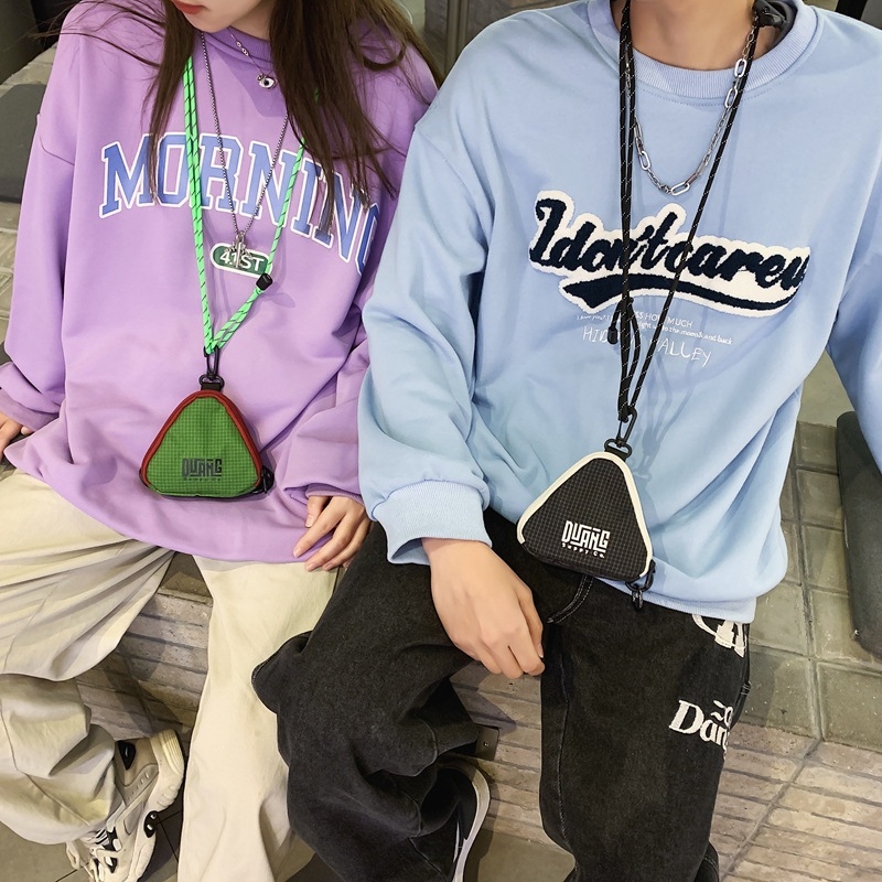 Portofel pentru monede, Nylon, model cu litere, stil urban, unisex