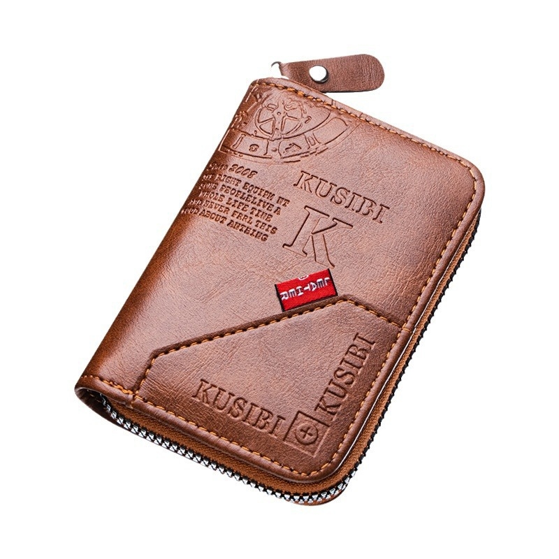 PU kožni novčanik za kartice, unisex, 1 preklop, platnena podstava