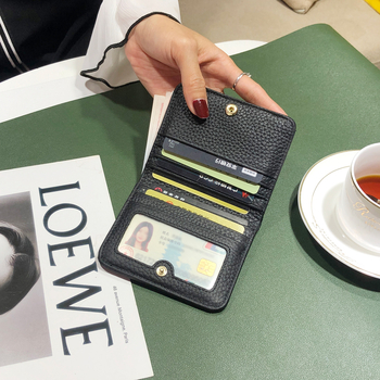 Portofel din piele PU, compact, ultra-subțire, design pliabil multifuncțional, impermeabil și ultra-ușor