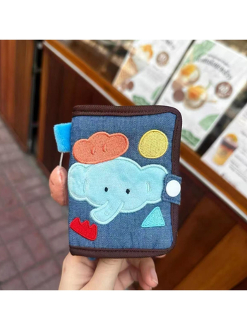 Novčanik za kovanice od denima s karikaturalnim uzorkom, unisex, ultra lagan