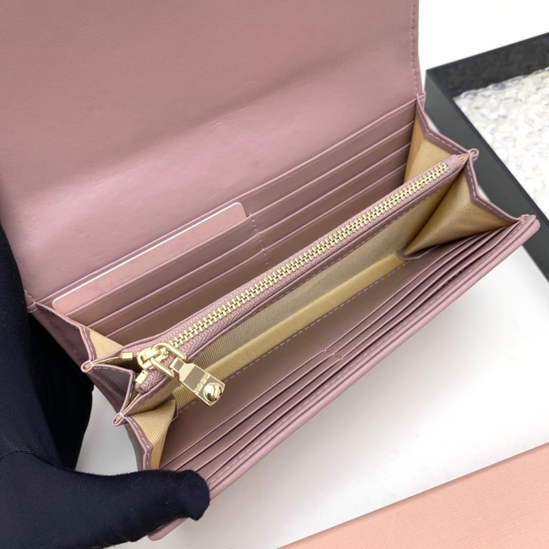 Γυναικείο πορτοφόλι από γνήσιο δέρμα με πλισέ σχέδιο και διπλωτό σχεδιασμό, υφή μαλλιού προβάτων, μεγάλος χώρος για πολλές κάρτες, φρέσκο και γλυκό στυλ.