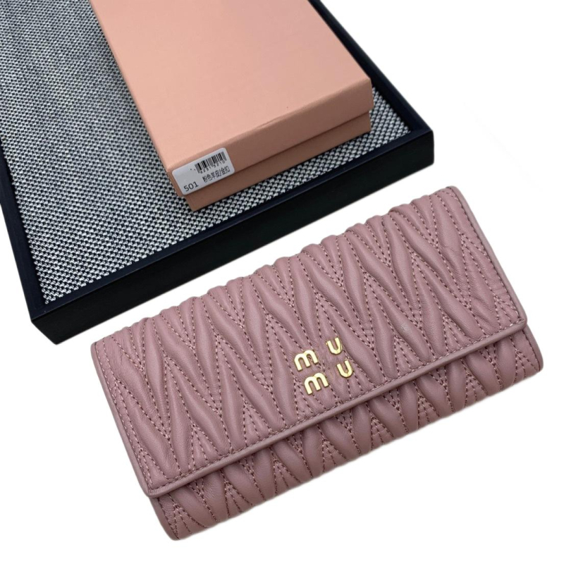 Γυναικείο πορτοφόλι από γνήσιο δέρμα με πλισέ σχέδιο και διπλωτό σχεδιασμό, υφή μαλλιού προβάτων, μεγάλος χώρος για πολλές κάρτες, φρέσκο και γλυκό στυλ.