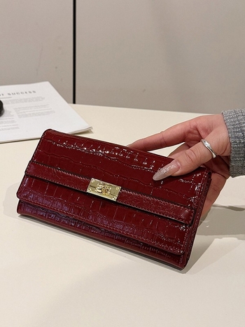 Geantă clutch pentru femei, ultraușoară, material PU, căptușeală poliester, vara 2025, stil matur elegant