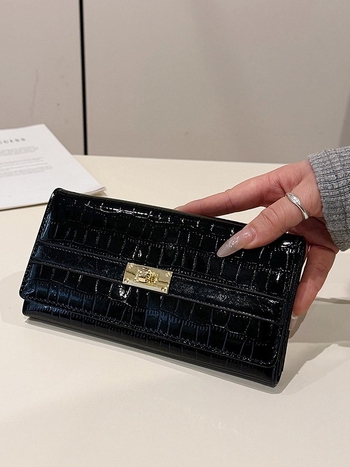 Geantă clutch pentru femei, ultraușoară, material PU, căptușeală poliester, vara 2025, stil matur elegant