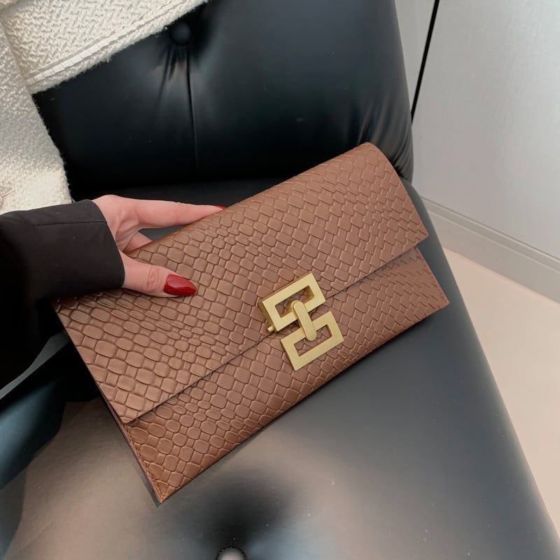 Clutch torba s uličnim stilom, PU materijal, mali kvadratni oblik, magnetsko zatvaranje, džep za telefon, poliester podstava