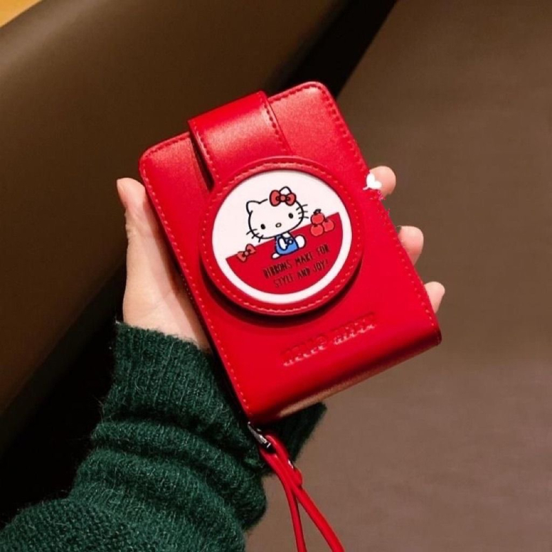 PU картодържател с котешки принт, унисекс, за пътуване, водоустойчив