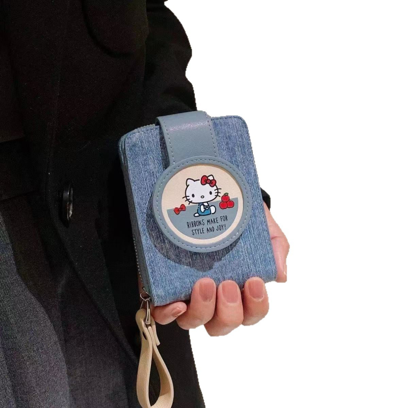 PU картодържател с котешки принт, унисекс, за пътуване, водоустойчив