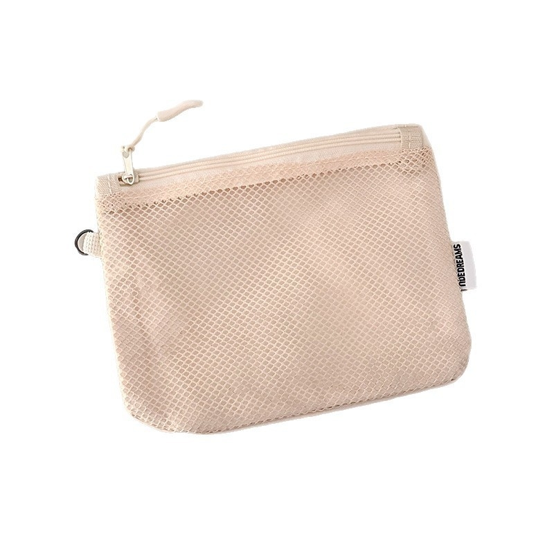 Geantă de depozitare pentru cabluri, din plasă, în stil poșetă, organizator respirabil pentru machiaj și accesorii