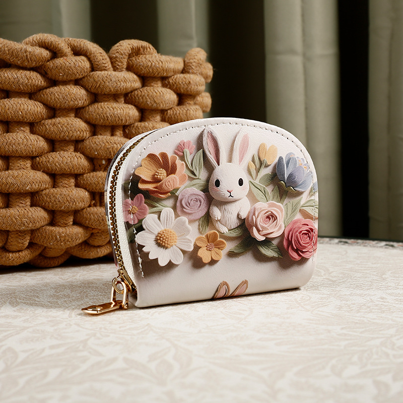 Монетник с котешки принт и кардхолдър за момичета, PU кожа, 11 слота за карти, подплата полиестер, есен 2025