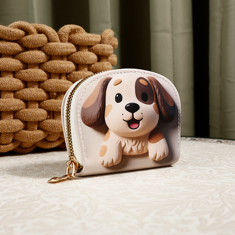 Монетник с котешки принт и кардхолдър за момичета, PU кожа, 11 слота за карти, подплата полиестер, есен 2025