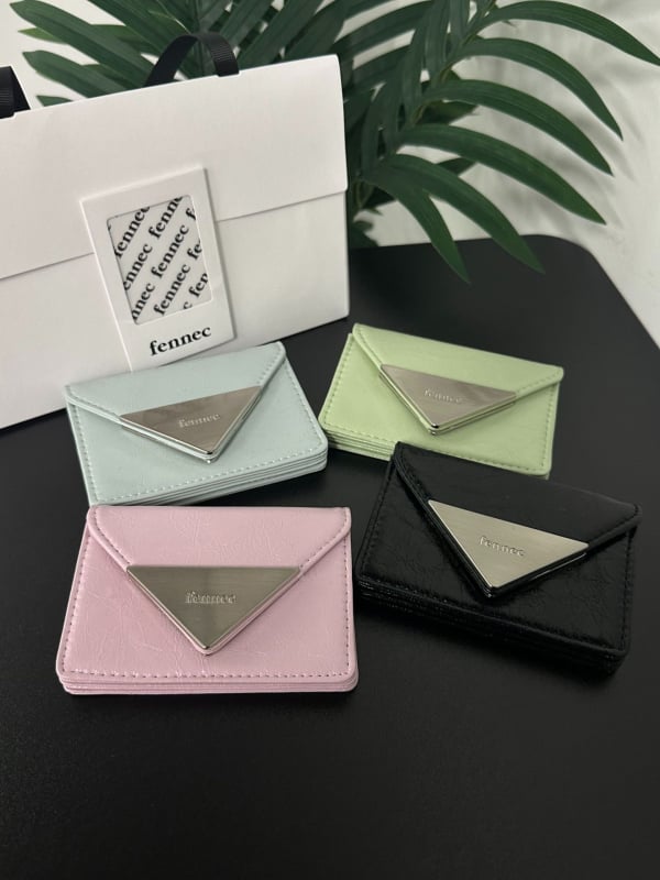 Fennec четирислотов портфейл за карти с триъгълно отваряне, PU кожа, водоустойчив, унисекс