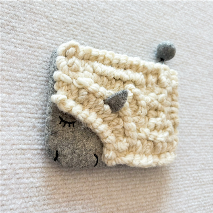 Πορτοφόλι κερμάτων από μαλλί φελτ, σχέδιο anime καρτούν, παιδικό στυλ, unisex, άνοιξη 2025