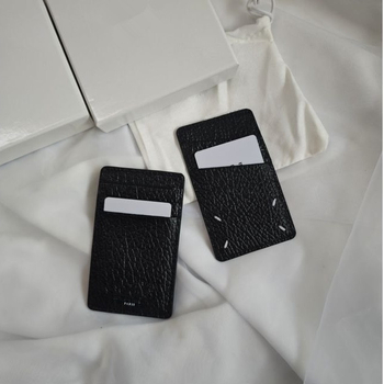 PYC УНИСЕКС вертикален портфейл за карти — кожа от първи слой, четирипрътен шев, принт с букви